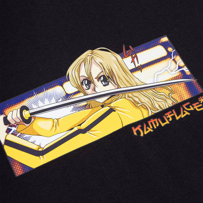 Kamuflage sweatshirt hoody The Bridge black