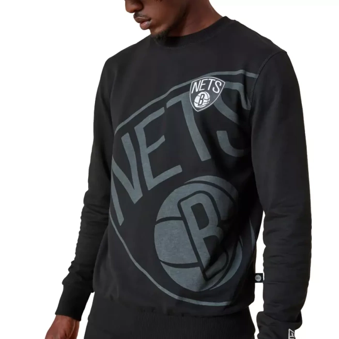 New Era sweatshirt crewneck Washed Graphic NBA Brooklyn Nets black