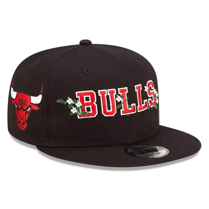 New Era czapka z daszkiem 9FIFTY snapback NBA Flower Wordmark Chicago Bulls black