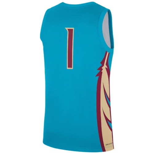 Nike koszulka koszykarska Swingman Jersey NCAA Florida State Seminoles dark turqouoise (kolekcja młodzieżowa)