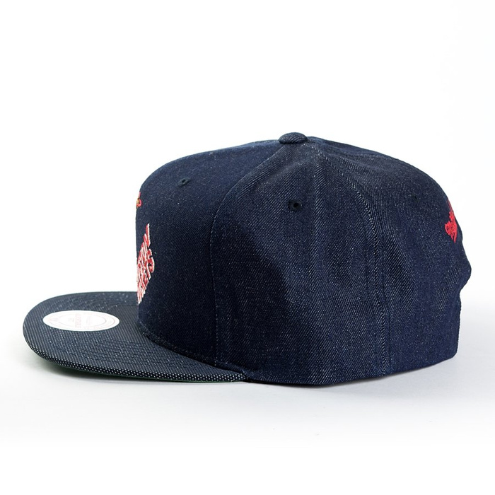 Mitchell and Ness snapback Raw Denim Houston Rockets denim