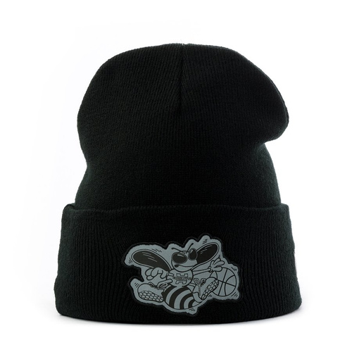 Czapka zimowa Mitchell and Ness HWC Reflective Logo Knit Charlotte Hornets black