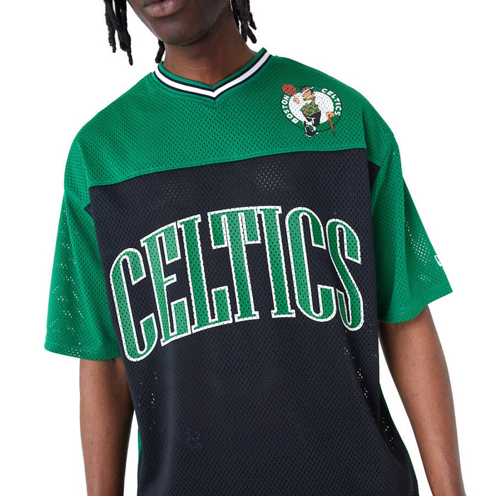 New Era koszulka męska NBA Boston Celtics Arch Graphic Oversized Mesh black-green