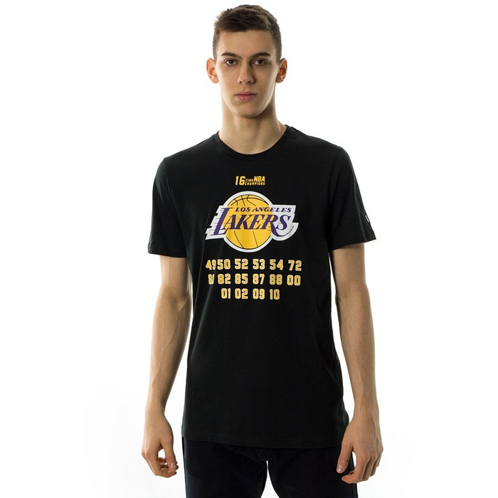 Koszulka męska New Era t-shirt SS NBA Team Champion Los Angeles Lakers black