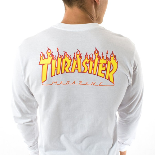Koszulka męska Vans x Thrasher longsleeve Checker white (VA36UQWHT) TM