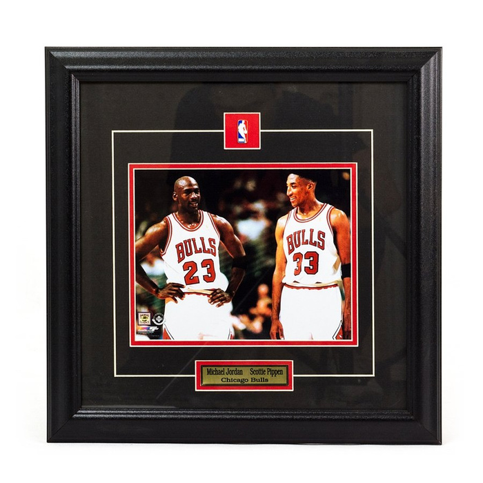 Mr Buzzer x MAT ramka kolekcjonerska Chicago Bulls Michael Jordan / Scottie Pippen 50 x 40cm