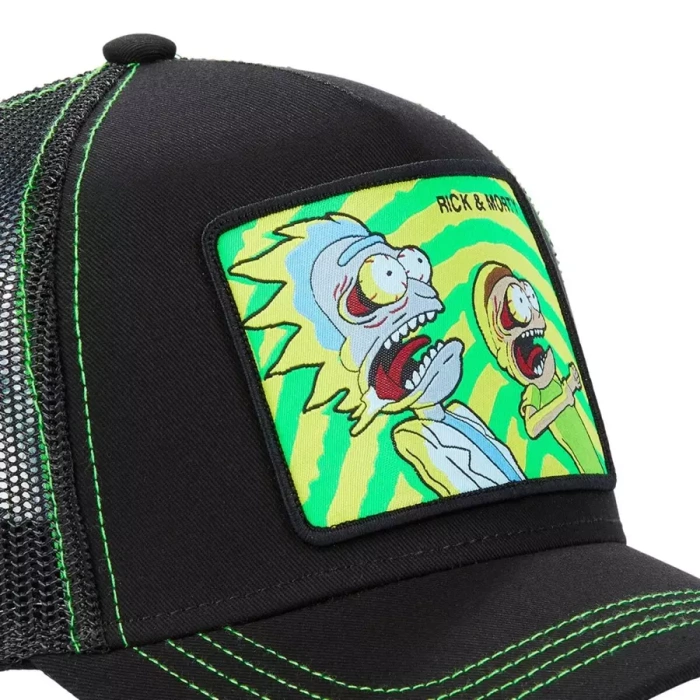 CapsLab czapka z daszkiem Casquette Trucker Rick&Morty black/lime
