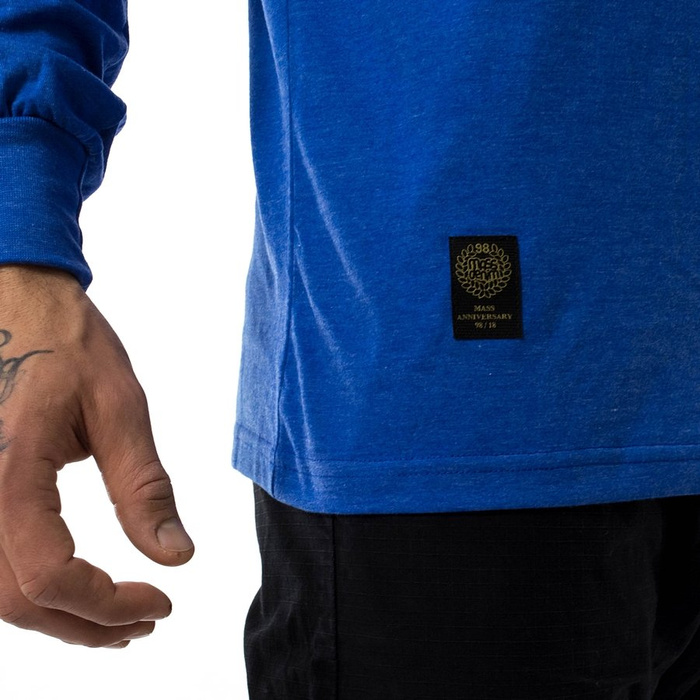 Koszulka męska Mass Denim longsleeve hoody Signature Anniversary heather blue