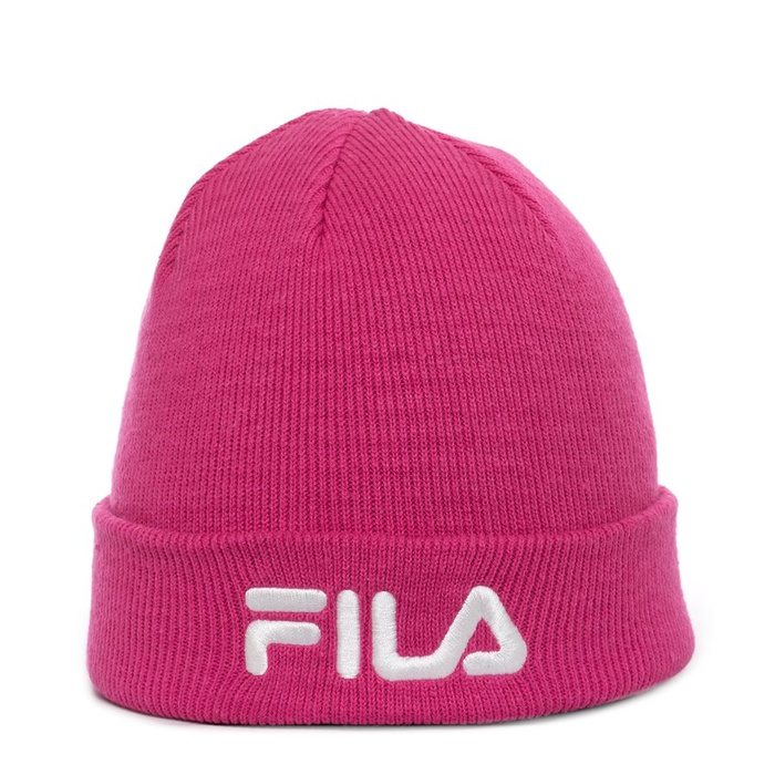 Czapka zimowa Fila Beanie Leniar Logo pink yarrow (686035-A163)