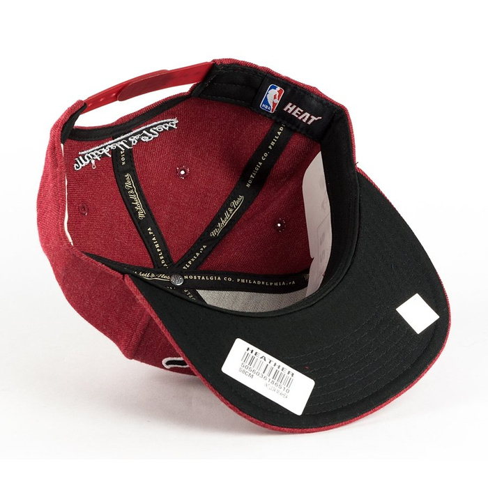 Mitchell and Ness snapback Team Heather Miami Heat burgundy