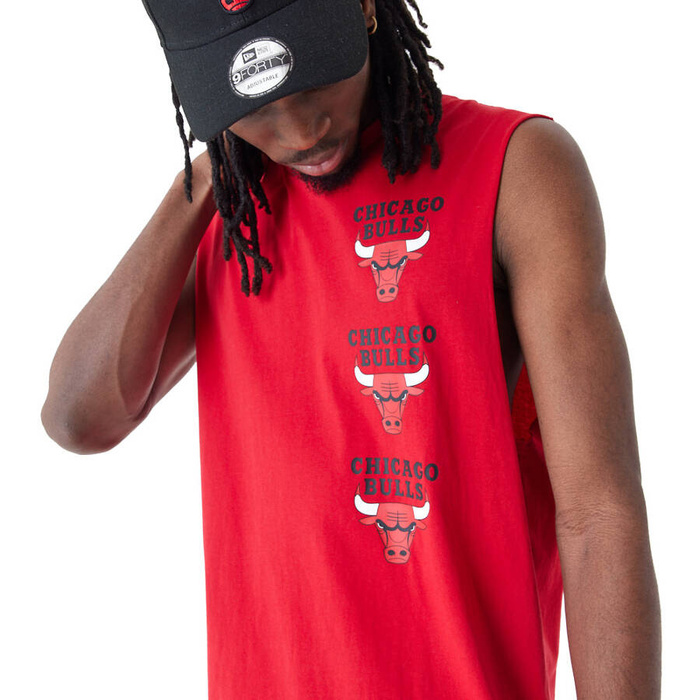 New Era tank top NBA Red Sleeveless NBA Chicago Bulls red