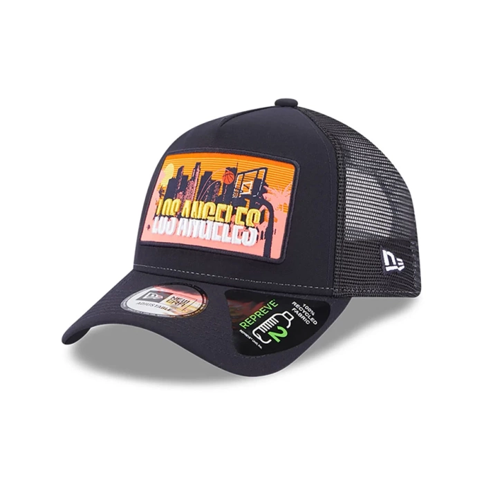 New Era czapka z daszkiem Trucker Snapback Repreve® Los Angeles License Plate navy