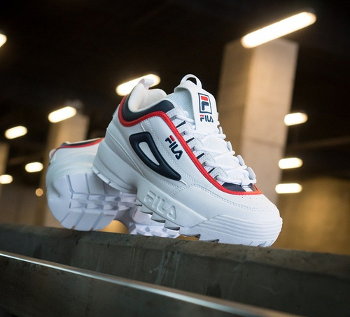 Buty męskie Fila Disruptor CB Low white / fila navy / fila red (1010575.01M)