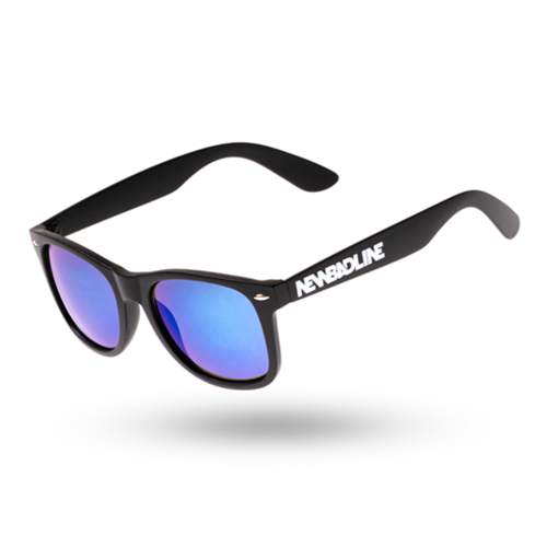 Okulary przeciwsłoneczne NewBadLine sunglasses Classic 00-125 black mat / blue mirror