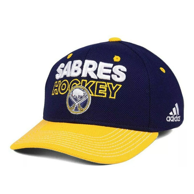 Adidas czapka z daszkiem Flexfit NHL Two Tone Locker Room Buffalo Sabres navy - yellow