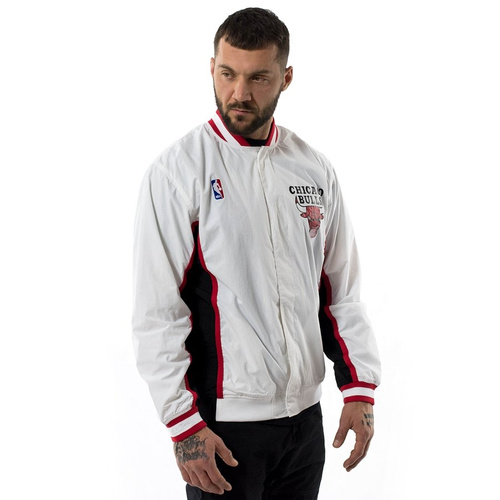 Mitchell and Ness kurtka męska NBA Authentic Warm Up Jacket Chicago Bulls white