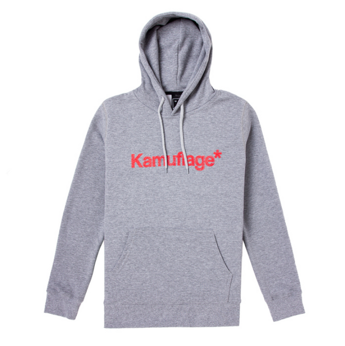Kamuflage sweatshirt hoodie Scratch grey