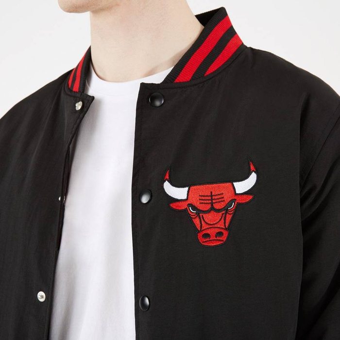 Kurtka męska New Era jacket NBA Wordmark Bomber NBA Chicago Bulls black 