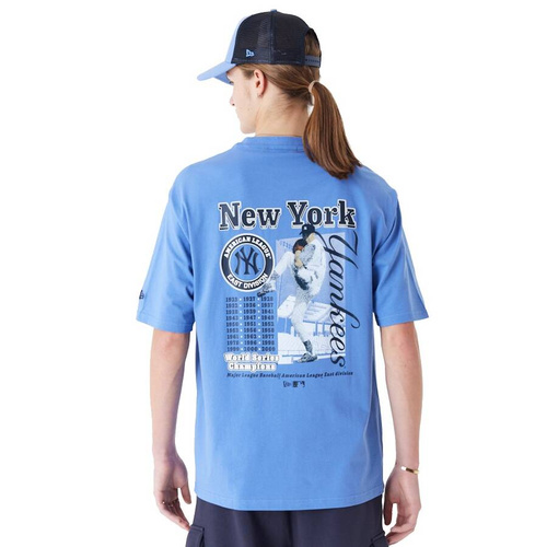 New Era koszulka męska New York Yankees MLB Player Graphic Blue Oversized T-Shirt blue