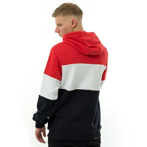 Bluza męska FILA hoody Night Blocked true red / black / bright white (687001-A089)