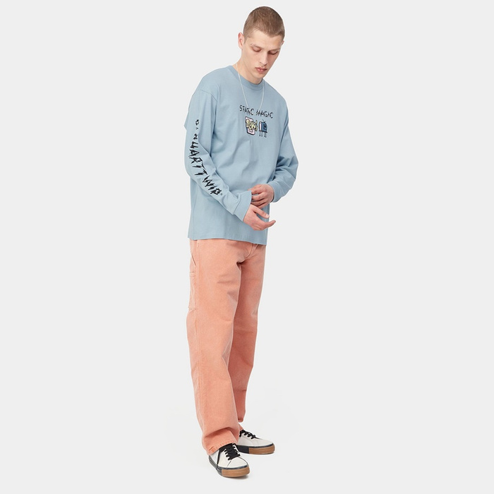 Carhartt WIP longsleeve Static Magic fosted blue