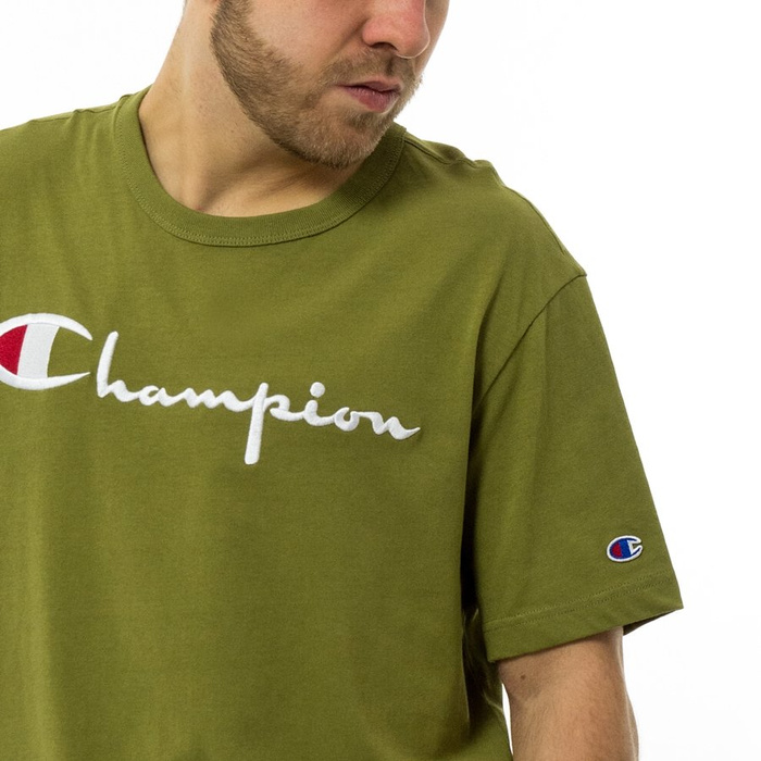 Champion t-shirt Reverse Weave Embroidered Script Logo Tee khaki (210972/S19/GS543)