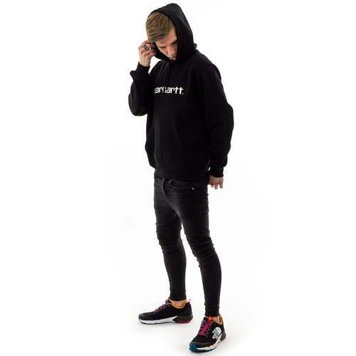 Carhartt WIP bluza męska z kapturem Hooded Carhartt Sweat Loose Fit black / white 