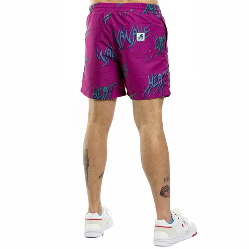 Krótkie spodnie Carhartt WIP Drift Swim Heat Wave print tulip