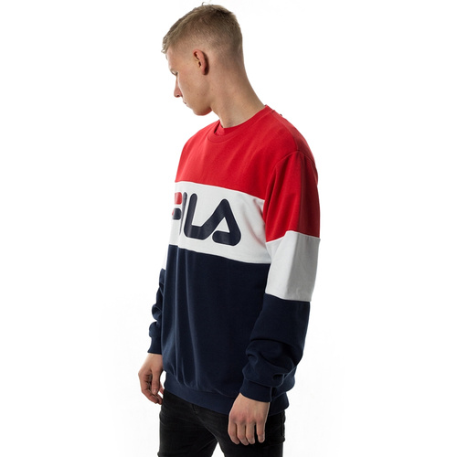 FILA sweatshirt crewneck Straight Blocked black iris / bright white / true red