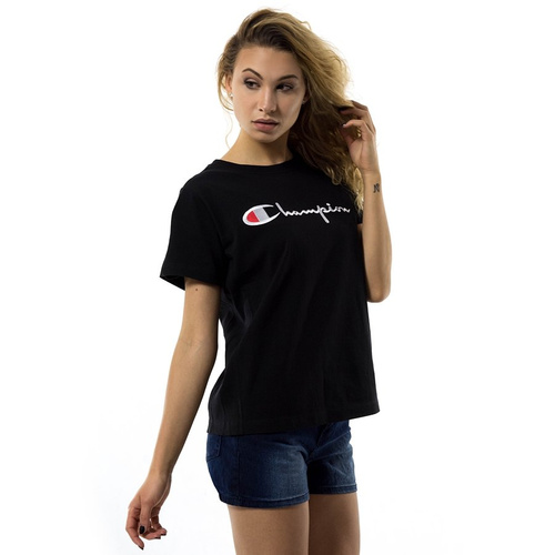 Champion t-shirt Reverse Weave Script Logo top black (110992/KK001)