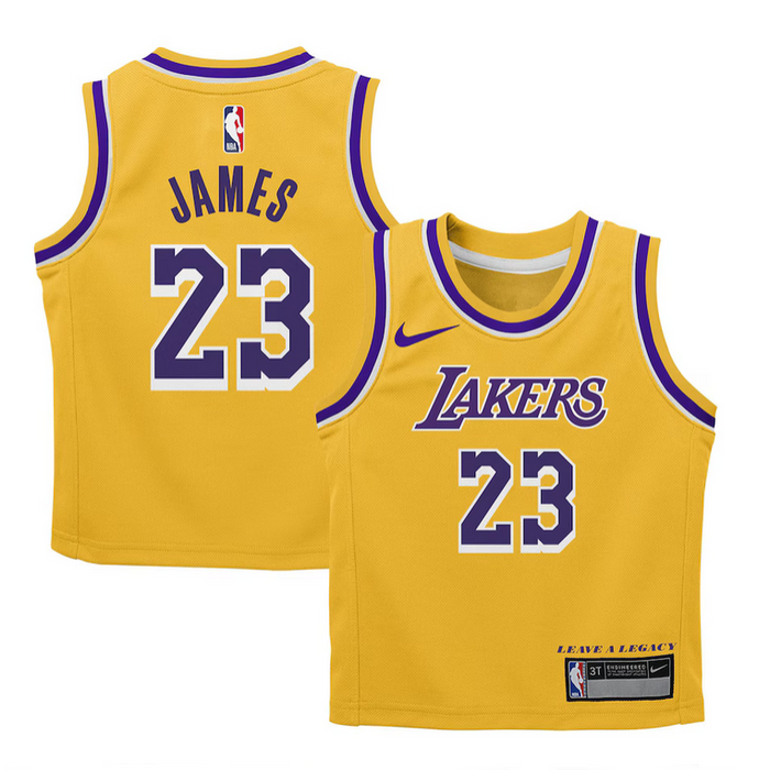 Nike zestaw dziecięcy NBA Replica Icon Jersey Box Set Los Angeles Lakers Lebron James 23 yellow (EZ2B3BC9M-LAK23)