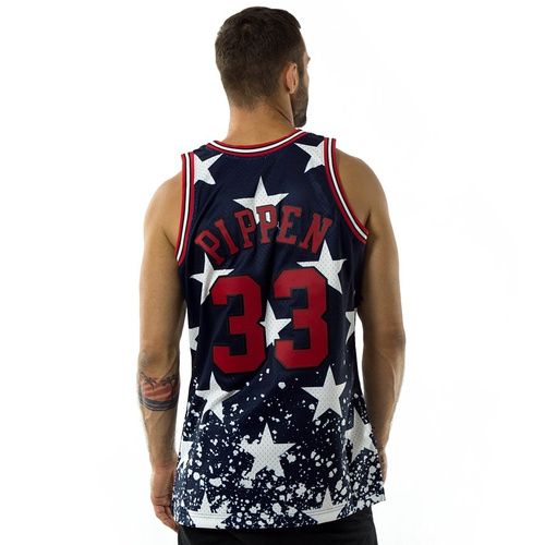 Mitchell and Ness swingman jersey 4th July Chicago Bulls Scottie Pippen 1997-98 navy / red