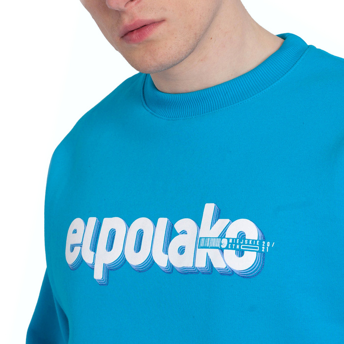 Bluza męska El Polako crewneck 3D Line blue