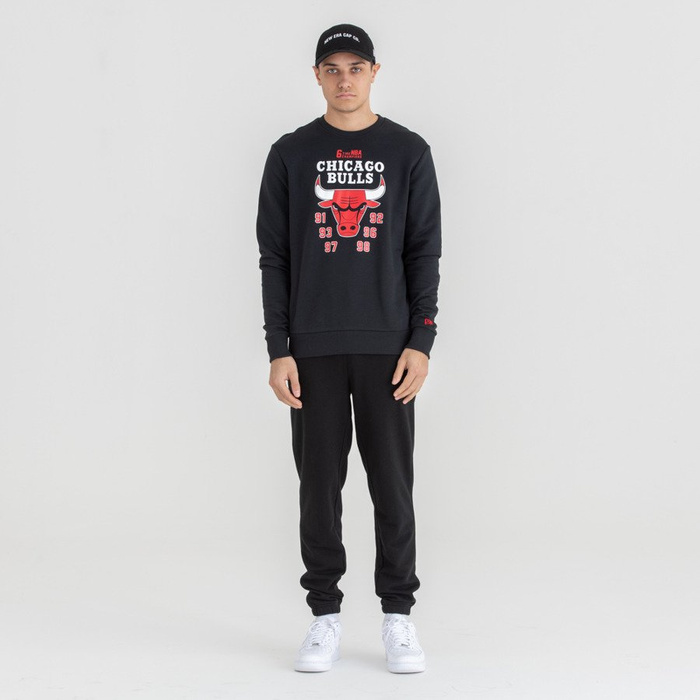New Era sweatshirt crewneck NBA Team Champion Chicago Bulls black