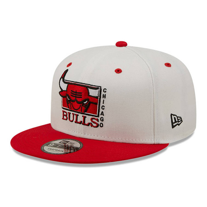 New Era Snapback 9FIFTY NBA White Crown Chicago Bulls white / red