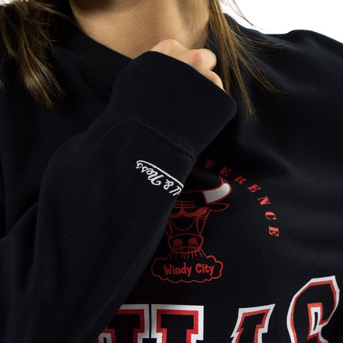 Bluza damska Mitchell and Ness crewneck Technical Foul Chicago Bulls black