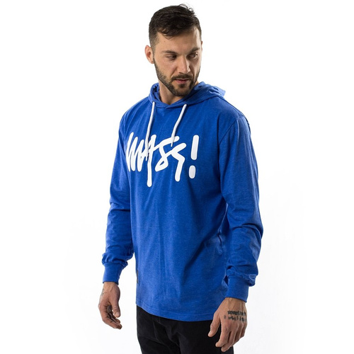 Koszulka męska Mass Denim longsleeve hoody Signature Anniversary heather blue