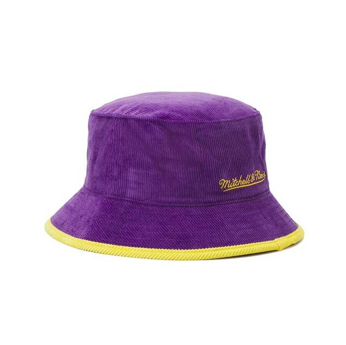 Mitchell&Ness kapelusz Team Bucket Hat NBA Los Angeles Lakers purple-yellow