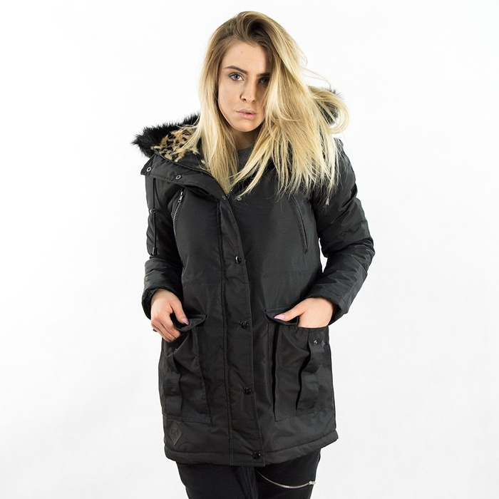 Jungmob jacket Leo Rain Fur black