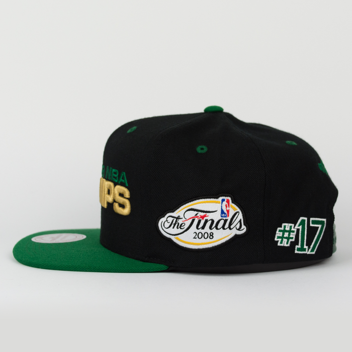Mitchell and Ness Boston Celtics snapback Championship Pack 2008 Title black / green (V098Z)