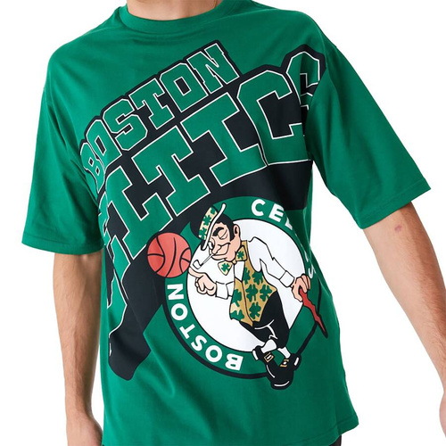 New Era koszulka męska NBA Large Wordmark Boston Celtics Oversized T-Shirt green