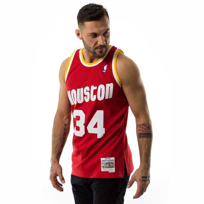 Mitchell and Ness swingman jersey Houston Rockets Hakeem Olajuwon 1993-94 red