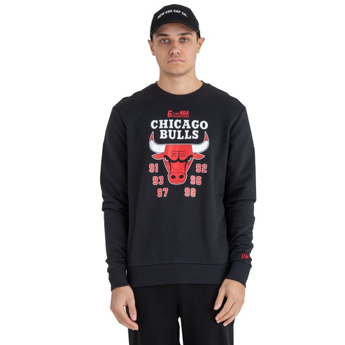 Bluza męska New Era crewneck NBA Team Champion Chicago Bulls black