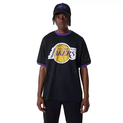 New Era t-shirt Oversized Mesh NBA Team Logo Los Angeles Lakers black