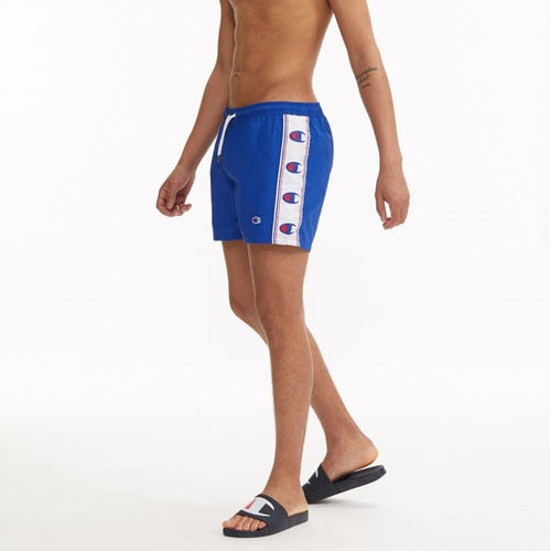 Krótkie spodenki Champion beachshorts Reverse Weave C Logo Print Panel blue (213116-BS008)