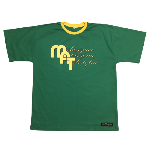 Koszulka męska Melanżowe Akcesoria Tekstylne t-shirt Basic Logo green