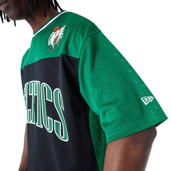 New Era koszulka męska NBA Boston Celtics Arch Graphic Oversized Mesh black-green