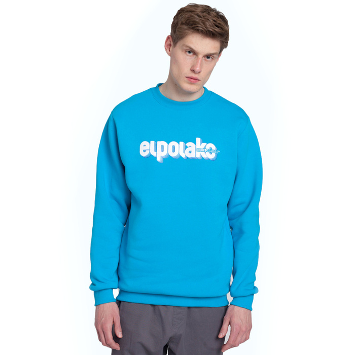 Bluza męska El Polako crewneck 3D Line blue