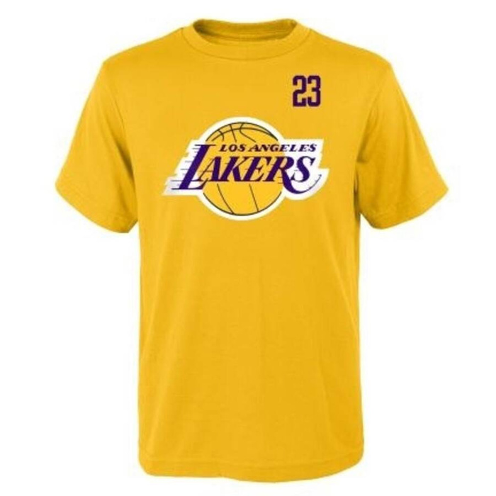 NBA Licensed t-shirt Standing Tall Los Angeles Lakers Lebron James yellow