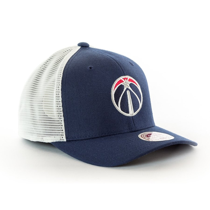 Czapka z daszkiem Mitchell and Ness trcuker flexfit Washington Wizards navy